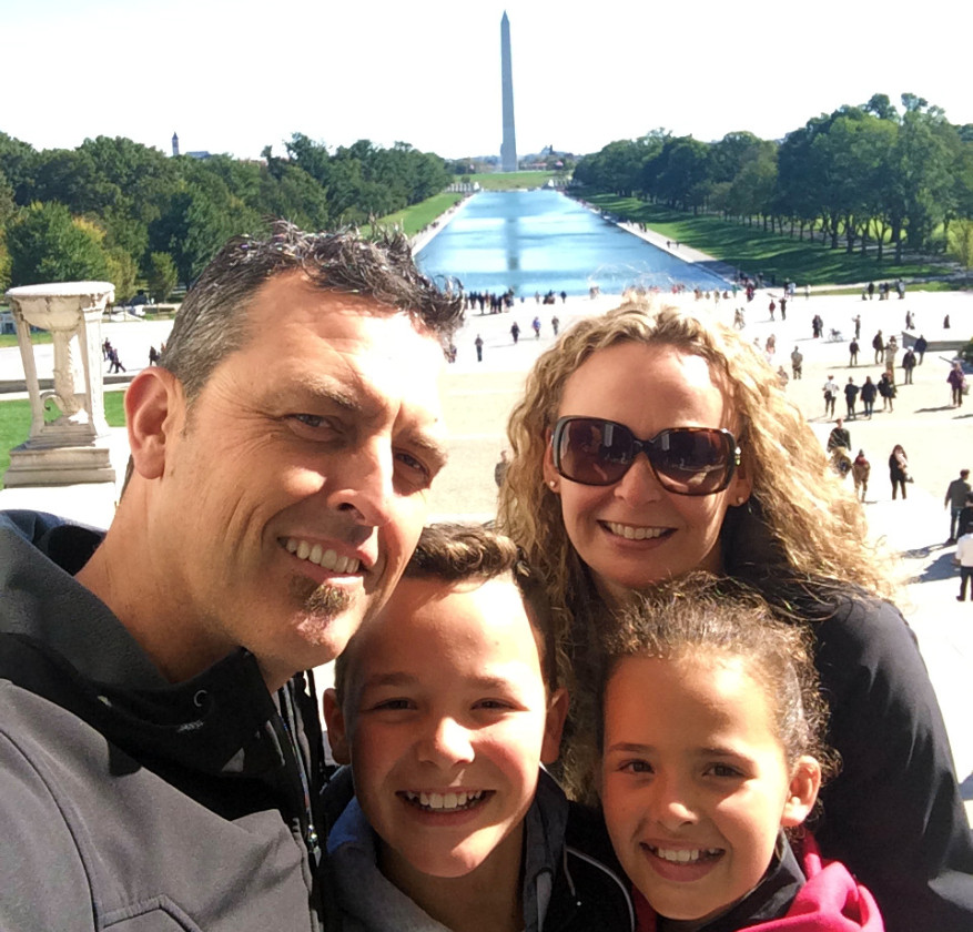 Georgette and her family in Washington